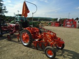 Allis Chalmers G Antique Tractor, Full Set Of Cultivators Front & Back, Har