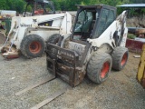 Bobcat 873 Skid Steer, EROPS w/ No Door, Forks, Aux Hydraulics, Runs & Work