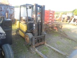 Yale GTP-060 Forklift, ROPS, LP Gas, Triple Stage Mast, Runs But Only Moves