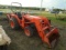 Kubota L2800 Compact Tractor w/ LA463 Loader & Woods BH70X Backhoe w/ Thumb