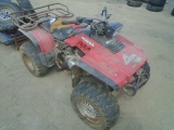 Red Honda Fourtrax 4 Wheeler, For Parts Or Repair, Not Running, AS-IS