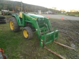 John Deere 4500 4wd Compact Tractor w/ JD 460 Loader & Forks, R4 Industrial