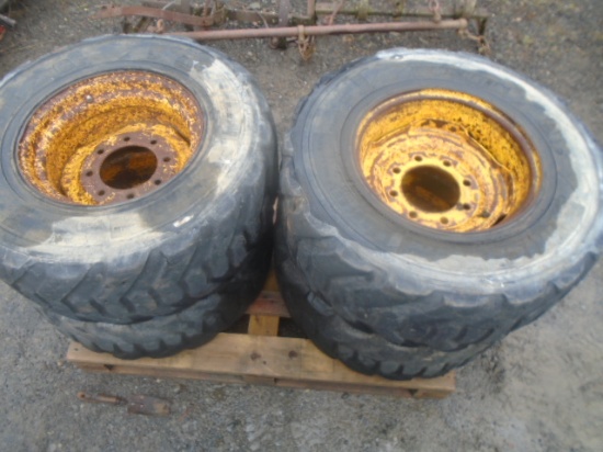 Set Of Michelin SSL Tires On 8 Bolt Rims