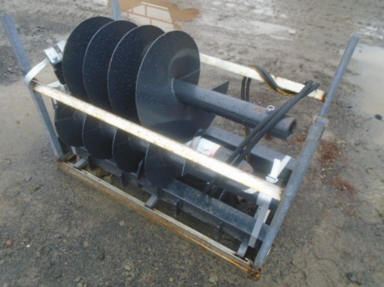 Unused JCT SSL Post Hole Digger w/ 12" & 18" Augurs