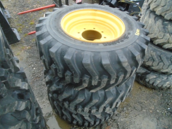 Set Of 4 New Camso 12x16.5 SSL Tires On Yellow Rims