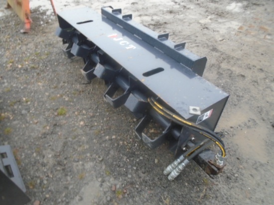 Unused JCT 6' Hydraulic Driven Rototiller For Skid Steer Quick Attach