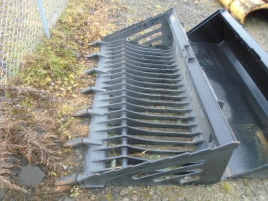 Unused Wildcat 72" Heavy Duty Rock Bucket w/ Teeth, Universal SSL Quick Att