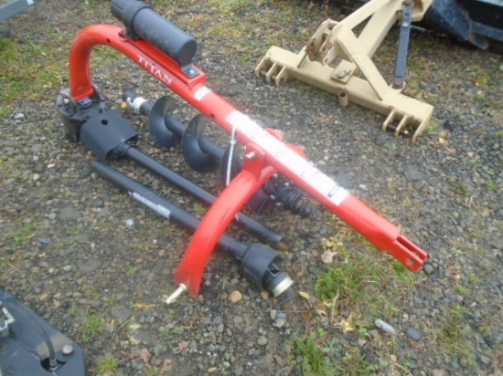 Titan 3pt Post Hole Digger w/ 9" Augur, Unused