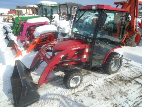 Mahindra EMAX25 Compact Tractor w/ Loader, Full Factory Cab w/ Heat, Hydro,