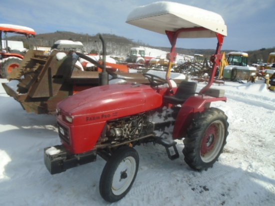 Farm Pro 2420 Compact Tractor, Diesel, 2wd, Rops Canopy, Front Weights, Run