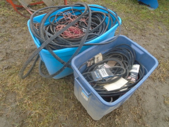 (2) Totes Of V Belts