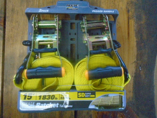 Reese 15' 2 Pack Ratchet Straps
