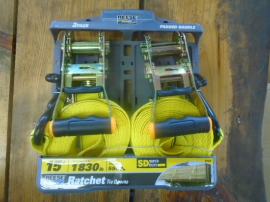 Reese 15' 2 Pack Ratchet Straps