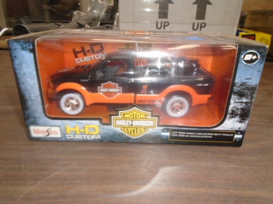 Ford F350 Harley Davidson Toy w/ Motorcycle