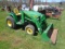 John Deere 4200 4wd Compact Tractor w/ JD 420 Loader, Hydro, 1307 Hours, 3