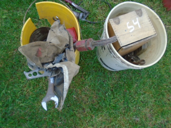 (2) Pails Of Tools & Hardware