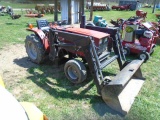 International 234 Sub Compact Tractor w/ KMW K90 Loader, Diesel, 2wd, 3pt,