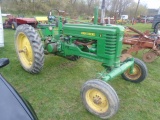 John Deere Styled B Antique Tractor w/ Adjustable Wide Front, 11.2-38 Tires