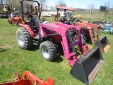 Mahindra 4010 4wd Compact Tractor w/ Loader, Gear Drive, R4 Industrial Tire