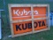 NOS Kubota Dealer Sign, One Side That Would Go On A Lighted Sign Or Hang On