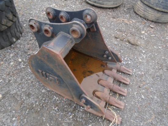 Unused WB 24" Pin On Excavator Bucket, 45 MM Pins