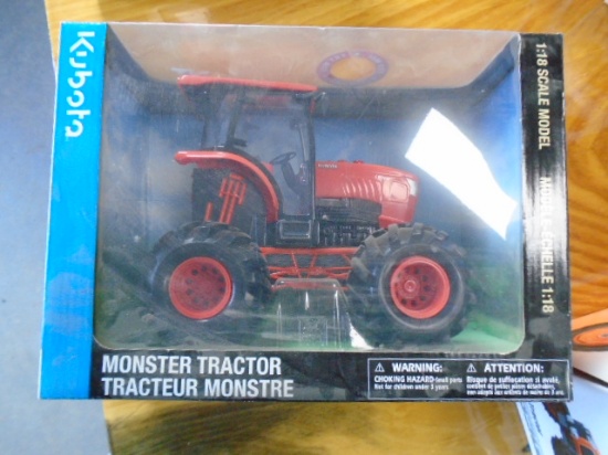Kubota Monster Truck 1/18 Toy, New In Box