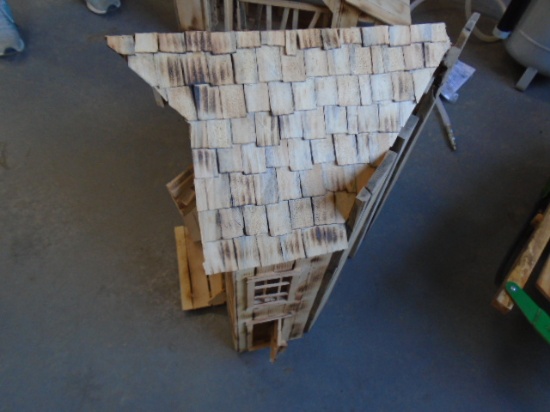 Locally Made Model Barn w/ Waterwheel