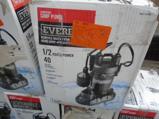 Everbilt 1/3 HP Sump Pump, By The Piece Times 6