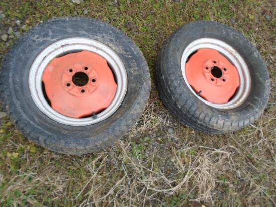 Pair Of Front 15" Wheels Off AC B Tractor