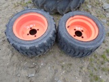 (2) Front R4 Tires & Rims For Kubota BX