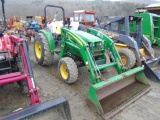 John Deere 4610 Compact Tractor w/ JD 400X Loader, E Hydro, R4 Industrial T