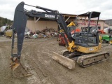 Deere 35D Mini Excavator, OROPS, Good Rubber Tracks, Backfill Blade, 2 Spee
