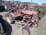Farmall Cub Antique Tractor w/ Cultivators, 1 New Back Tire, Needs 1 Front
