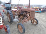 Farmall Super AV High Crop Antique Tractor w/ Cultivators, Good Firestone 9