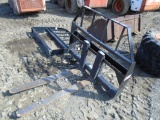 Kivel 3500 LB SSL Pallet Forks, Universal Quick Attach