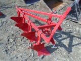 New 4x 3pt Plow For Compact Tractors w/ Gauge Wheel