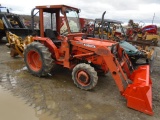 Kubota L2650 Tractor w/ LA450A Loader & 3pt Backhoe, 4wd, Gear Drive, Parti