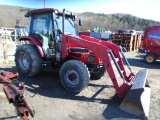 Mahindra 7060 Turbo Tractor w/ Cab & Loader, 4wd, Shuttle, Dual Remotes, SS