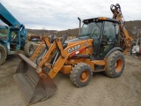 2014 Case 590 Super N 4wd Backhoe w/ Extendahoe, 4 in 1 Front Bucket, Hydra