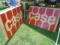 Case Plastic Sign, 2 Sides, No Cracks & Good Color