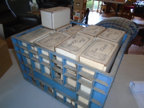 Milk Crate Of Pewter Toy Empty Boxes