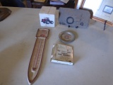 Fassetts Case Dealership Rain Guage & Thermometer & Other Smalls