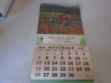 1950 Owen Fassett & Son Calendar w/ Case SC & Old Aerial Photo Of Their Dea
