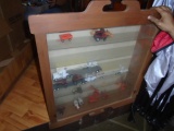 Nice Glass Front Display Cabinent For 1/64 Toys & Several Toys Inside
