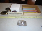 Case 600 Combine Advertising Ruler, Case IH Note Pad, Fassett Pencils, Case