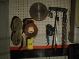 Strap, 2 Tape Measures & Misc On Wall