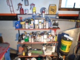 Lot Of Oils & Paints, Paint Guns, Shelf