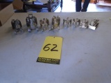 (8) Pewter / Gold Plated Tractors