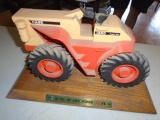 Case 1200 1/16 Mounted On Wood w/ 30 Years Of 4wd Power Plaque, Heavy Toy