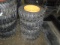 4 New 10-16.5 SSL Tires On Yellow 8 Bolt Rims